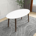 Rixos Oval Dining Table White Top | KM Home Furniture and Mattress Store | Houston TX | Best Furniture stores in Houston