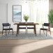 Adira Large Walnut Dining Set - 4 Ricco Dark Grey Chairs | KM Home Furniture and Mattress Store | TX | Best Furniture stores in Houston