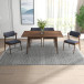 Adira Large Walnut Dining Set - 4 Ricco Dark Grey Chairs | KM Home Furniture and Mattress Store | TX | Best Furniture stores in Houston