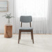 Abbott Grey Linen Fabric Dining Chair | KM Home Furniture and Mattress Store | Houston TX | Best Furniture stores in Houston
