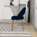 Ariana  Modern Dining Chair -Navy Blue Boucle | KM Home Furniture and Mattress Store | TX | Best Furniture stores in Houston