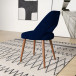 Ariana  Modern Dining Chair -Navy Blue Boucle | KM Home Furniture and Mattress Store | TX | Best Furniture stores in Houston