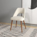 Ariana Modern Dining Chair - Beige Boucle | KM Home Furniture and Mattress Store | Houston TX | Best Furniture stores in Houston