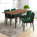 Adira Large Dining Set - 4 Virginia Green Velvet  Chairs | KM Home Furniture and Mattress Store | TX | Best Furniture stores in Houston