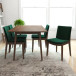 Adira Large Dining Set - 4 Virginia Green Velvet  Chairs | KM Home Furniture and Mattress Store | TX | Best Furniture stores in Houston