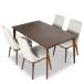 Selena Dining Set - 4 Brighton Beige Dining Chairs | KM Home Furniture and Mattress Store | TX | Best Furniture stores in Houston