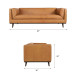 Brooklyn Tan Leather Sofa Couch | KM Home Furniture and Mattress Store | Houston TX | Best Furniture stores in Houston