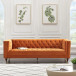 Houston Modern Sofa - Burnt Orange Velvet | KM Home Furniture and Mattress Store | TX | Best Furniture stores in Houston