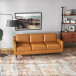 Manhattan Mid century Modern Leather Sofa | KM Home Furniture and Mattress Store | TX | Best Furniture stores in Houston
