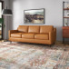 Manhattan Mid century Modern Leather Sofa | KM Home Furniture and Mattress Store | TX | Best Furniture stores in Houston