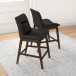 Danilo Black Leather Counter Stool  | KM Home Furniture and Mattress Store | Houston TX | Best Furniture stores in Houston