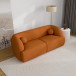 Quinn Sofa - Burnt Orange Boucle | KM Home Furniture and Mattress Store | Houston TX | Best Furniture stores in Houston