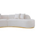 Otto Sofa Ivory Boucle Curvy Large Couch | KM Home Furniture and Mattress Store | Best Furniture stores in Houston