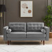 Kirby Grey Velvet Loveseat Sofa  | KM Home Furniture and Mattress Store | Houston TX | Best Furniture stores in Houston