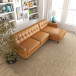 Cassie Tan Leather Sectional Sofa Right Facing Chaise | KM Home Furniture and Mattress Store | Houston TX | Best Furniture stores in Houston