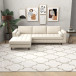 Daphne Sectional Sofa Left Facing - Cream Boucle | KM Home Furniture and Mattress Store | Houston | Best Furniture stores in Houston