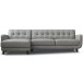 Cassie  Sectional Sofa - Grey Leather Left Chaise | KM Home Furniture and Mattress Store | TX | Best Furniture stores in Houston