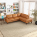 Mayfair Sectional  Sofa - Tan Leather Right Facing | KM Home Furniture and Mattress Store | TX | Best Furniture stores in Houston