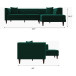 Caldo Sectional Sofa - Green Left Chaise | KM Home Furniture and Mattress Store | Houston | Best Furniture stores in Houston