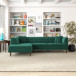 Caldo Sectional Sofa - Green Left Chaise | KM Home Furniture and Mattress Store | Houston | Best Furniture stores in Houston