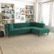 Caldo Sectional Sofa - Green Right Chaise | KM Home Furniture and Mattress Store | TX | Best Furniture stores in Houston