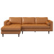 Daphne Leather L Shape Corner Couch - Tan Left Chaise | KM Home Furniture and Mattress Store | TX | Best Furniture stores in Houston