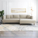 Delano Sectional Sofa Beige Velvet - Right Facing | KM Home Furniture and Mattress Store | Best Furniture stores in Houston