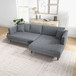 Delano Sectional Sofa - Gray Linen Right Chaise | KM Home Furniture and Mattress Store | Houston | Best Furniture stores in Houston