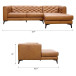 Fargo Sectional Leather Sofa  - Tan Leather Left Chaise | KM Home Furniture and Mattress Store | TX | Best Furniture stores in Houston
