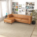 Fargo Sectional Leather Sofa  - Tan Leather Left Chaise | KM Home Furniture and Mattress Store | TX | Best Furniture stores in Houston