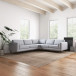 Fordham Corner Sofa - Light Gray Fabric | KM Home Furniture and Mattress Store | Houston TX | Best Furniture stores in Houston