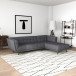 Kano Dark Gray Right Chaise Sectional Sofa | KM Home Furniture and Mattress Store |  TX | Best Furniture stores in Houston
