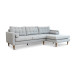 West Sectional Sofa - Grey Linen  Right Chaise | KM Home Furniture and Mattress Store | TX | Best Furniture stores in Houston