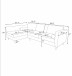 Olson Sectional Sofa in Velvet 65 inch Chaise