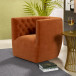 Lotte Swivel Chair - Burnt Orange Velvet | KM Home Furniture and Mattress Store | TX | Best Furniture stores in Houston