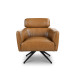 Megan Leather Lounge Chair (Tan) | KM Home Furniture and Mattress Store | Houston TX | Best Furniture stores in Houston