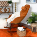 Ingrid  Orange Velvet Rocking Chair  | KM Home Furniture and Mattress Store | Houston TX | Best Furniture stores in Houston