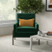 Stella Lounge Chair - Emerald Green Velvet | KM Home Furniture and Mattress Store | Houston TX | Best Furniture stores in Houston