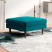 Fordham Ottoman - Teal Velvet | KM Home Furniture and Mattress Store | Houston TX | Best Furniture stores in Houston