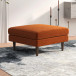 Fordham Ottoman - Burnt orange Velvet | KM Home Furniture and Mattress Store | Houston TX | Best Furniture stores in Houston