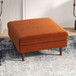 Fordham Ottoman - Burnt orange Velvet | KM Home Furniture and Mattress Store | Houston TX | Best Furniture stores in Houston