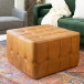 Bunta Ottoman Large - Tan Leather  | KM Home Furniture and Mattress Store | Houston TX | Best Furniture stores in Houston