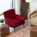 Swindon Lounge Chair - Red Velvet | KM Home Furniture and Mattress Store | Houston TX | Best Furniture stores in Houston