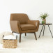 Penny Leather Lounge Chair (Tan) | KM Home Furniture and Mattress Store | Houston TX | Best Furniture stores in Houston