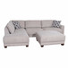 Raylin Fabric Sectional with Ottoman - Left Facing Chaise