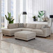 Raylin Fabric Sectional with Ottoman - Left Facing Chaise