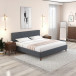 Ashton King Size Dark Grey Platform Bed  | KM Home Furniture and Mattress Store | Houston TX | Best Furniture stores in Houston