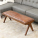 Finley Genuine Tan Leather Bench | KM Home Furniture and Mattress Store | Houston TX | Best Furniture stores in Houston