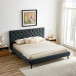 Ashley Platform Bed (King - Dark Gray Velvet) | KM Home Furniture and Mattress Store | Houston TX | Best Furniture stores in Houston