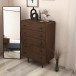 Stein Mid Century Modern 5- Drawer Brown Dresser  | KM Home Furniture and Mattress Store | TX | Best Furniture stores in Houston